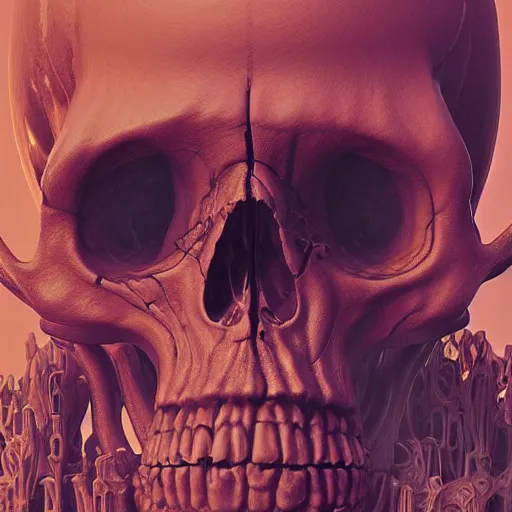 Image similar to portrait_of_a_melting_skull._intricate_abstract._intricate_artwork._by_Tooth_Wu_wlop_beeple_dan_mumford._octane_render_trending_on_artstat