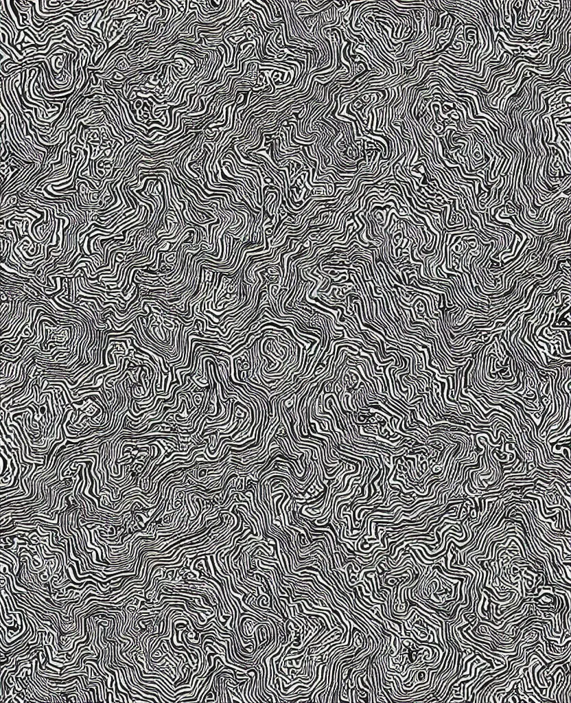 Image similar to black and white generative art