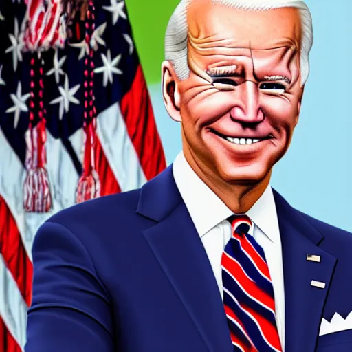 Prompt: Joe Biden made of gum