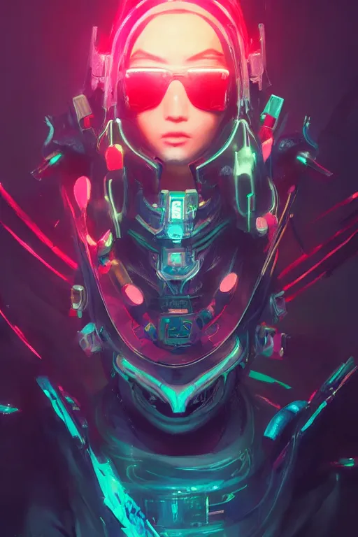 Prompt: akali from league of legends, cyberpunk futuristic neon. decorated with traditional japanese ornaments by ismail inceoglu dragan bibin hans thoma greg rutkowski alexandros pyromallis nekro rene maritte illustrated, perfect face, fine details, realistic shaded, fine - face, pretty face, masterpiece