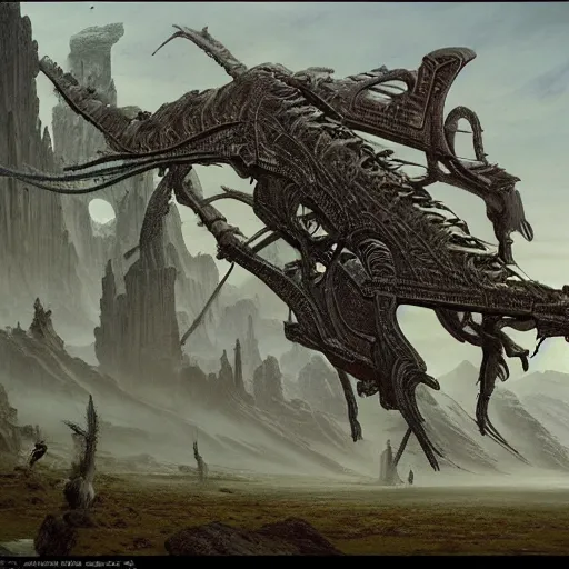 Image similar to intricate, 3 d, new vehicle design, style by caspar david friedrich and wayne barlowe and ted nasmith.