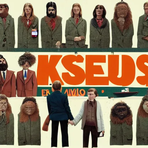 Image similar to artwork by Wes Anderson