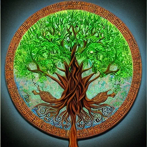 Image similar to The tree of life, top image of all time on /r/Art subreddit