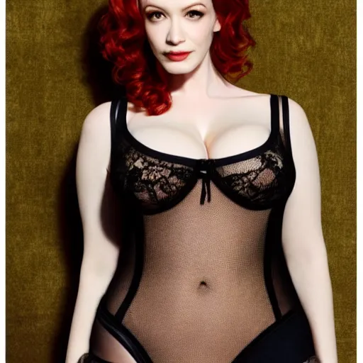 Prompt: Christina Hendricks bodysuit (teddy),