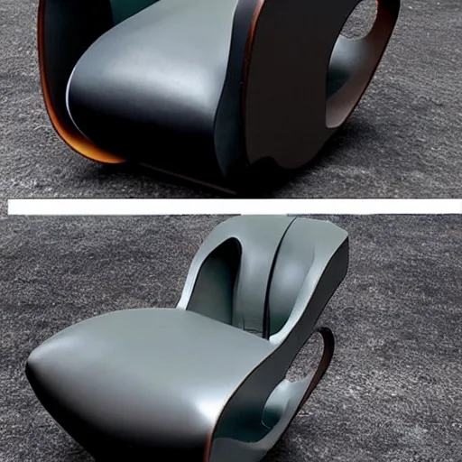 Image similar to futuristic leather chair