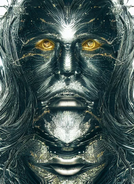 Image similar to glowing silver and golden elements, full close-up portrait, vector crow from unsplash, book cover, green forest, white moon, establishing shot, extremly high detail, photo-realistic, cinematic lighting, pen and ink, intricate line drawings, by Yoshitaka Amano, Ruan Jia, Kentaro Miura, Artgerm, post processed, concept art, artstation, matte painting, style by eddie mendoza, raphael lacoste, alex ross