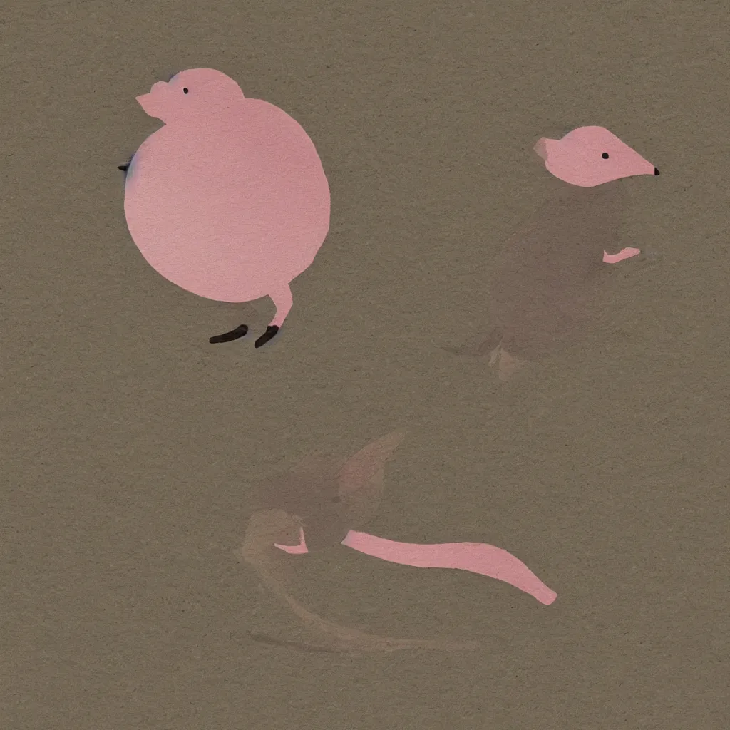 Image similar to slowpoke bird in shape of qiwi