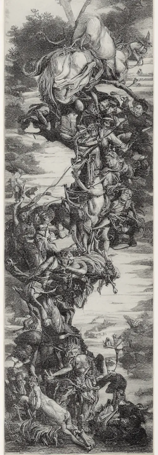 Image similar to a monochromatic engraving by didier comes