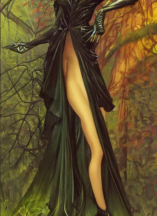 Image similar to slender sylph queen, black iron crown, diamond shimmering dress, strong line, deep color, forest, beautiful! coherent! by boris vallejo, by brom