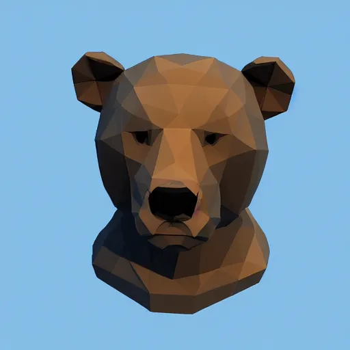 Image similar to low poly bear