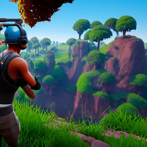 Image similar to artis rock as a fortnite character, screenshot from fortnite, 3 d unreal engine render