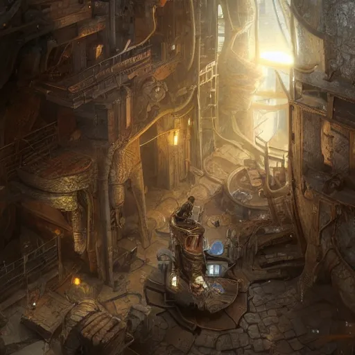 Image similar to Engineer, high resolution fantasy concept art, realistic, intricate details, soft lighting