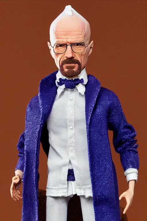 Prompt: walter white witch barbie doll, photorealistic, highly detailed,