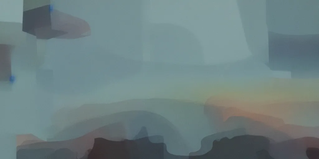 Image similar to abstract landscape painting at 12:00 by james jean and David Schnell, rendering, redshift, octane