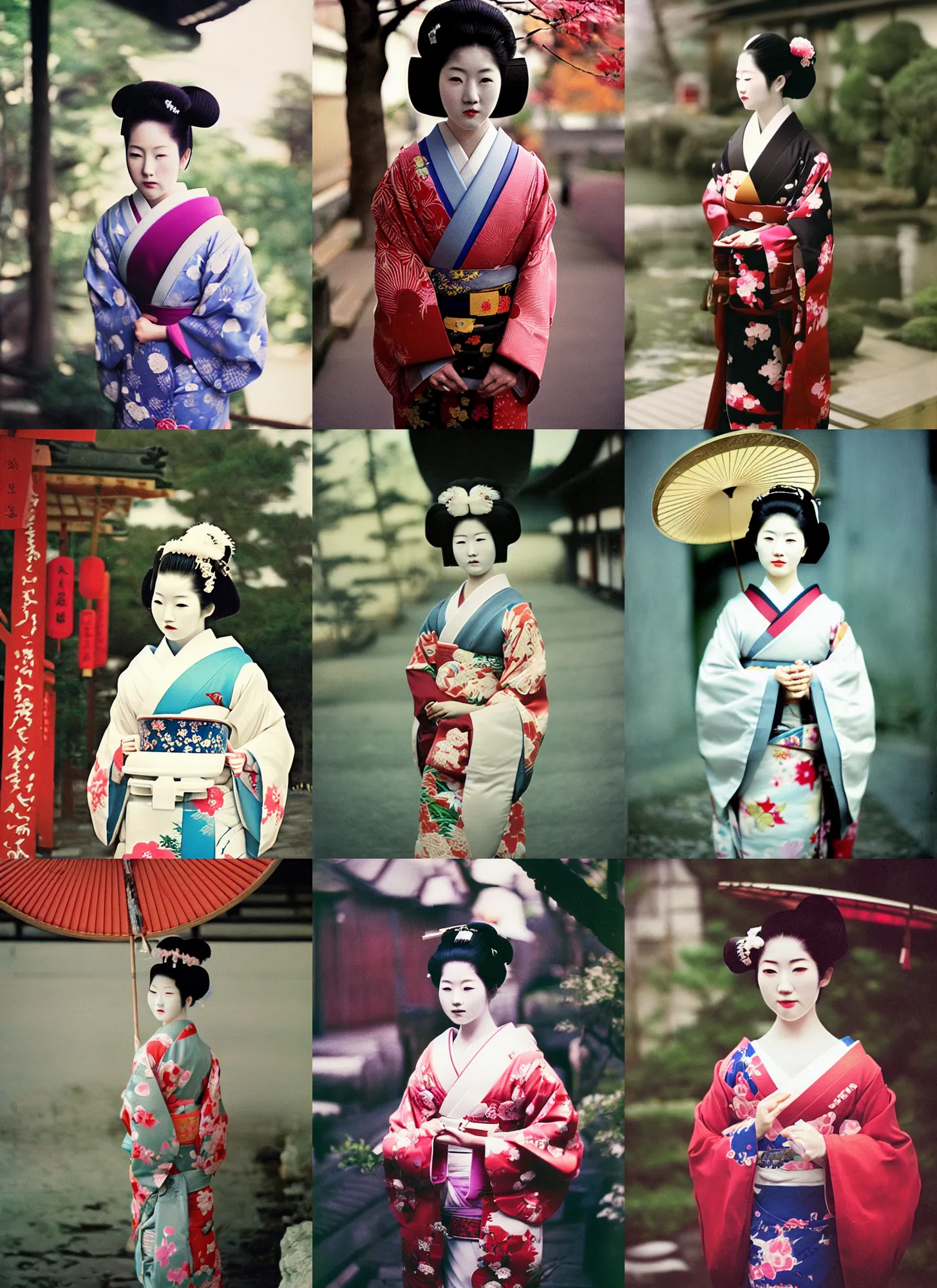 Prompt: Portrait Photograph of a Japanese Geisha Fujicolor True Definition 400