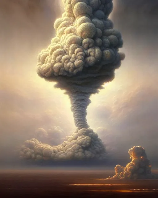 Prompt: a hyper - detailed 3 d render like a oil painting of venusian cloud farming, surrealism!!!!! surreal concept art, lifelike, photorealistic, digital painting, aesthetic, smooth, sharp focus, artstation hd, by greg rutkowski, bruce pennington, valentina remenar and asher duran,