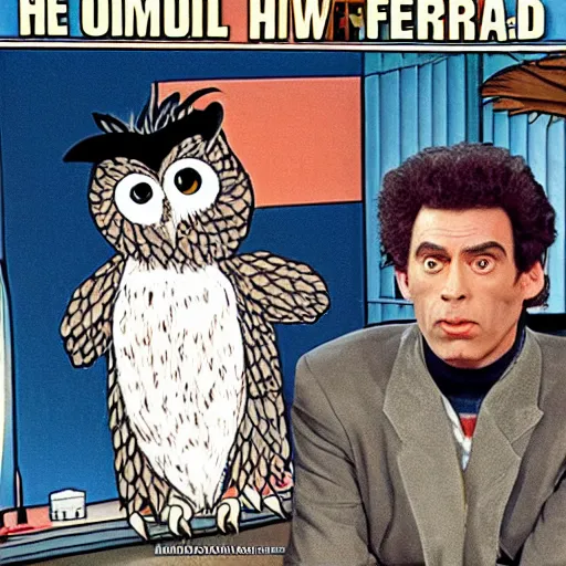 Prompt: The episode of Seinfeld where Kramer gets turned into an owl and terrorizes the city