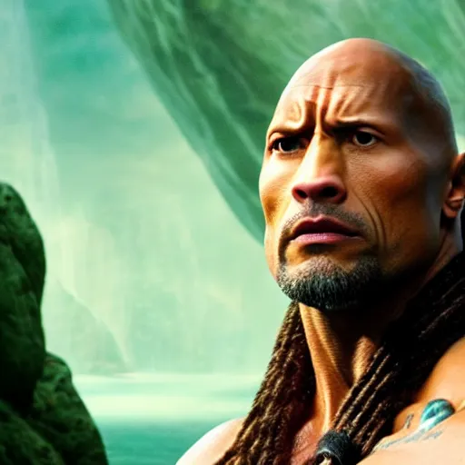 Image similar to Dwayne Johnson in Avatar 4K quality super realistic