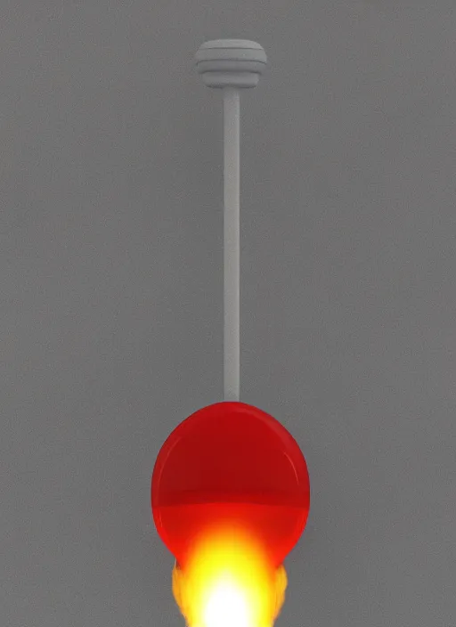 Image similar to 3d render of a giant lightbulb with a mario brothers fire flower inside