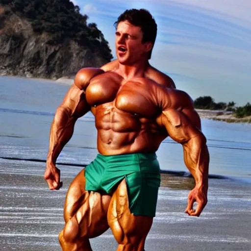 Image similar to bodybuilder duck