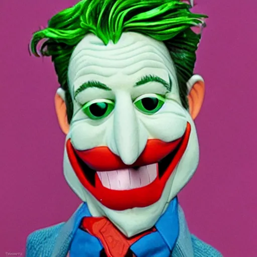 Image similar to the joker as a muppet