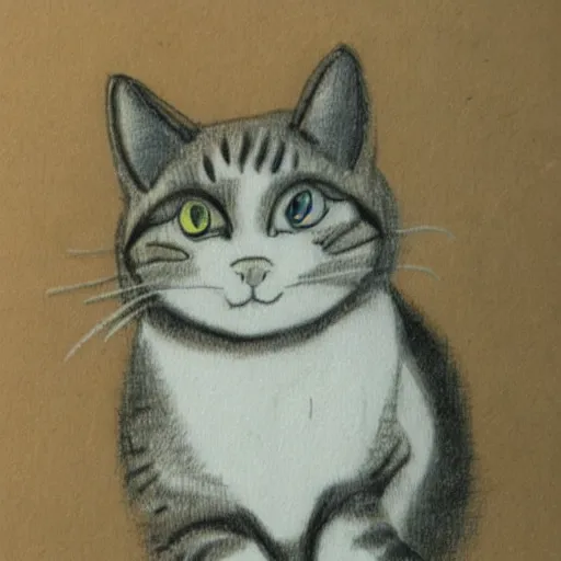 Image similar to a cat drawn by toshiki inoue