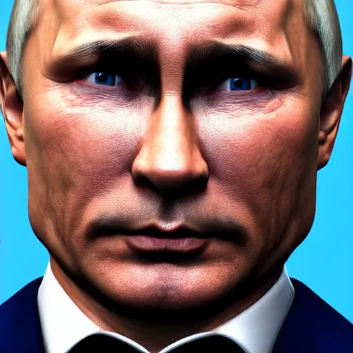 Image similar to Putin with beard, unreal engine, 4k