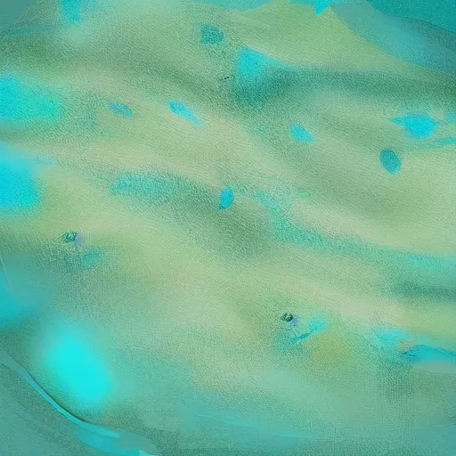 Prompt: luminous dark turquoise water, digital art