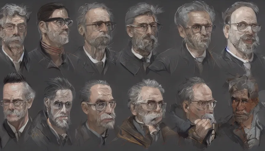 Image similar to visual storytelling, concept art of scientists by jama jurabaev, extremely detailed, trending on artstation, high quality, brush stroke