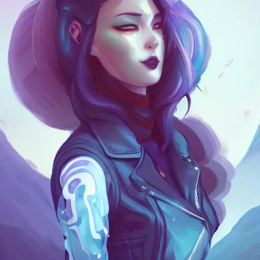 Image similar to a portrait of a beautiful biker, art by lois van baarle and loish and ross tran and rossdraws and sam yang and samdoesarts and artgerm and saruei, digital art, highly detailed, intricate, sharp focus, trending on artstation hq, deviantart, unreal engine 5, 4 k uhd image