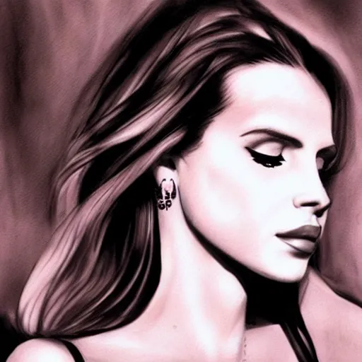 Prompt: Lana del rey tattoo design, photorealistic, dramatic