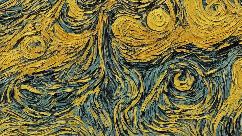 Image similar to abstract art painting figures lines forms in style of vincent van gogh, fine details,