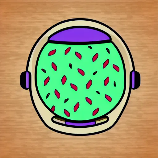 Prompt: svg sticker, centered, round-cropped, white-space-surrounding, Watermelon listening to headphones, flat colors, vector art