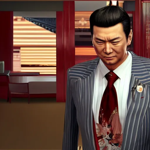 Prompt: Donald Trump in Yakuza 0, 8K