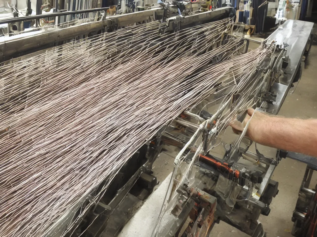 Image similar to industrial revolution weaving loom