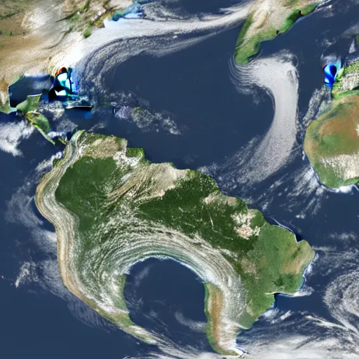 Prompt: image of earth as it cracks in half, realistic, 4k,