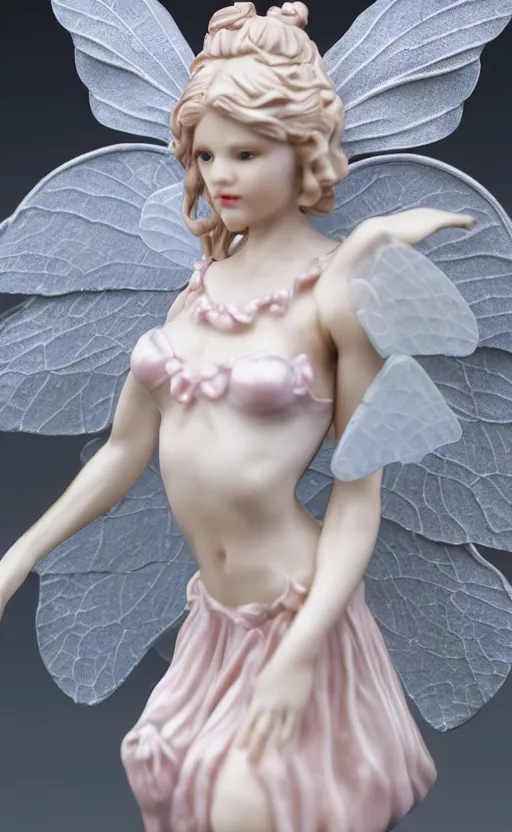 Image similar to !dream Porcelain fairy girl figure, 8k, studio photography, highly detailed