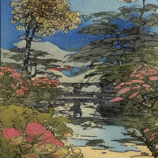 Prompt: artwork by hiroshi yoshida