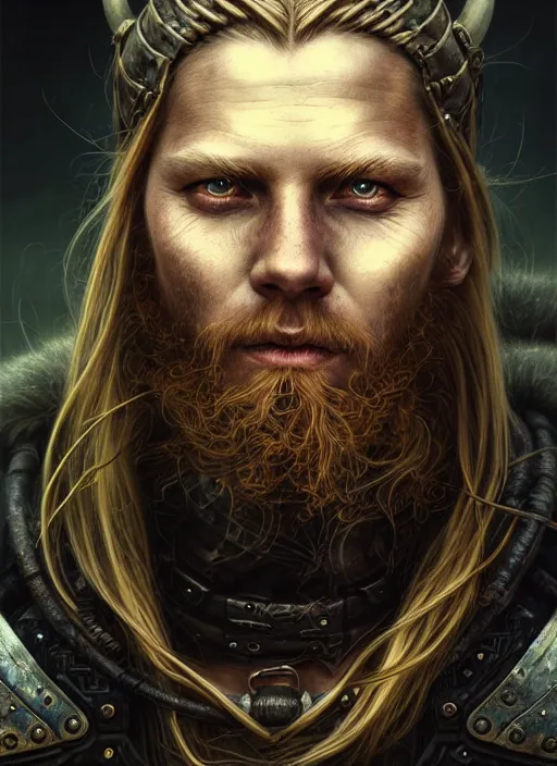 closeup portrait shot of a cyberpunk viking in a | Stable Diffusion ...