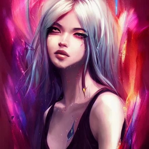 Image similar to artwork woman by Ross Tran,