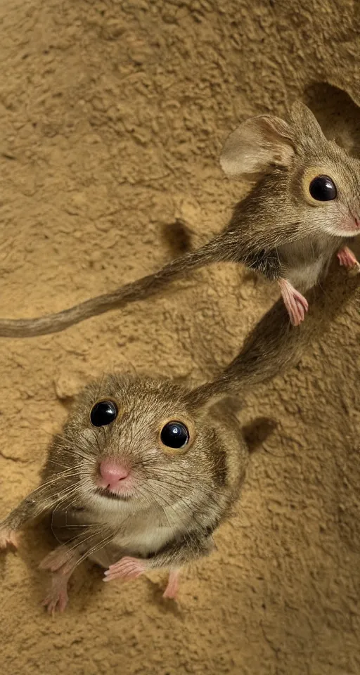 Prompt: close - up selfie shot of dwarf fat - tailed jerboa with rusty broken building constructions of a giant spiral upside - down staircase for multiple cases, leading to the sky, the ruins, in the steppe, summer field, misty background, from the game pathologic 2, highly detailed, sharp focus, matte painting, by isaac levitan and asher brown durand,