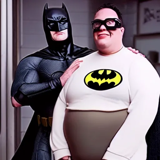 Image similar to batman in my 6 0 0 lb life, realistic, funny, gotham