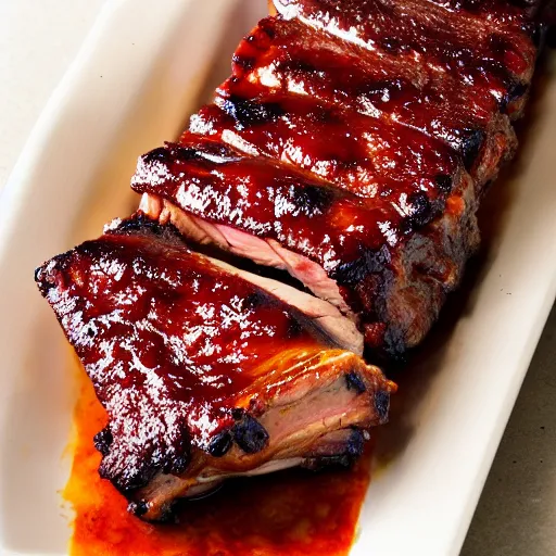 Prompt: bbq ribs, cookbook photo, good composition