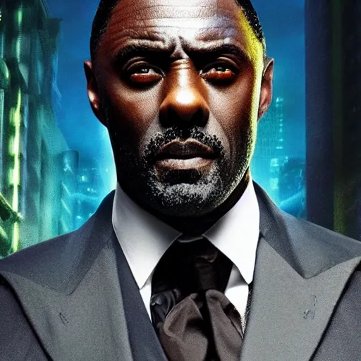 Prompt: idris elba as two - face from batman the animated series