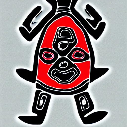 Image similar to turtle. pacific northwest coast, haida gwaii, formline, native art, tribal art, haida, clean, haida, haida