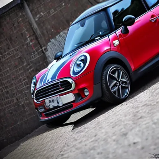 Image similar to of a mini cooper mixed with ferrari