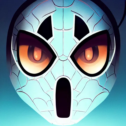 Image similar to face icon stylized minimalist spider - man, loftis, cory behance hd by jesper ejsing, by rhads, makoto shinkai and lois van baarle, ilya kuvshinov, rossdraws global illumination