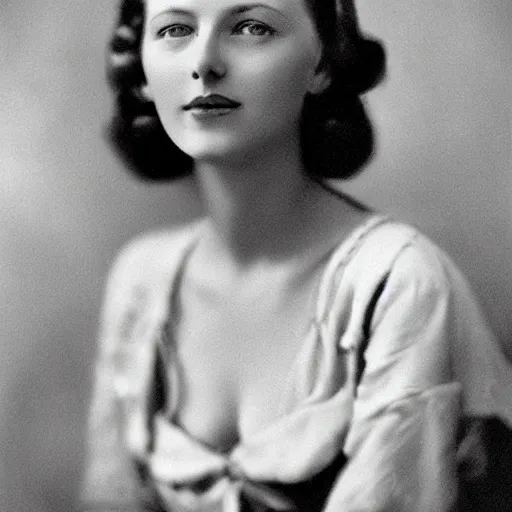 Image similar to portrait of a beautiful german woman from 1 9 4 0