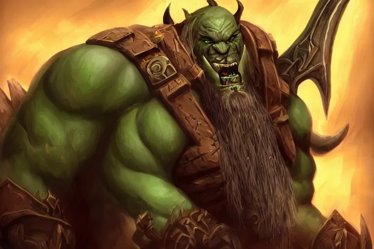 Image similar to orc, world of warcraft, trending on art station, fantasy, smooth