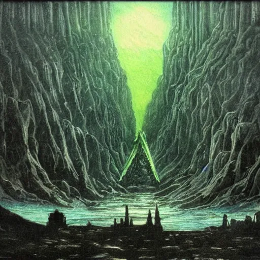 Prompt: minas morgul detailed water paint in the style of Caspar david Friedrich, very detailed, intricate,